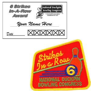 6 Strikes in a Row Award