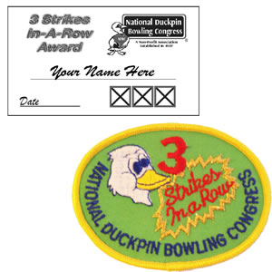 3 Strikes in a Row Award