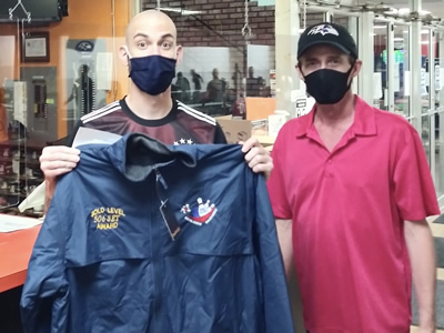 Brian Keitz Receives Gold Level Award Jacket